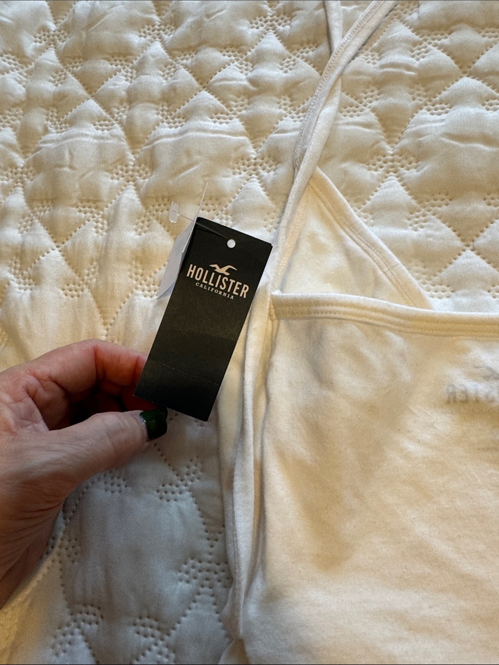 Hollister White Wrap Crop Cami - Picture 3 of 4